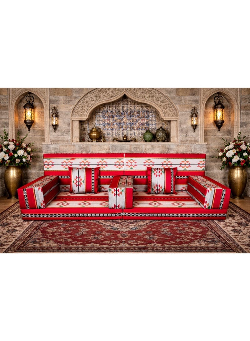 اكس بوت طقم مجالس أرضي قابل للطي مكوّن من 7 قطع باللون الأحمر/متعدد الألوان بطول 2 متر - Image 3
